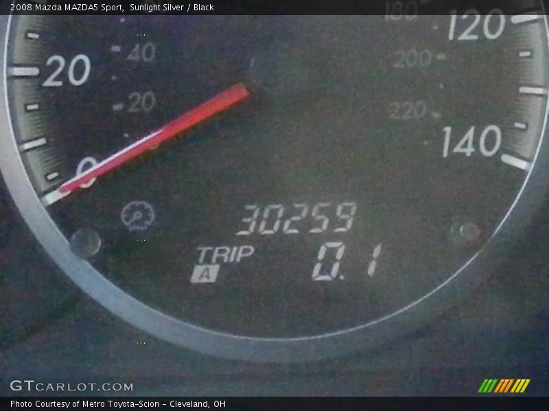 Sunlight Silver / Black 2008 Mazda MAZDA5 Sport