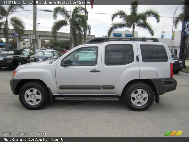 Silver Lightning Metallic / Steel/Graphite 2005 Nissan Xterra S
