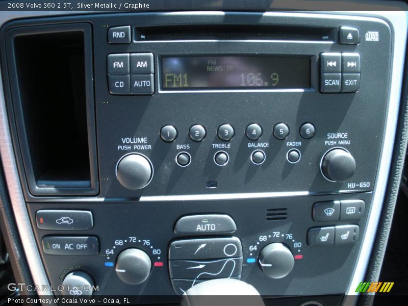Silver Metallic / Graphite 2008 Volvo S60 2.5T