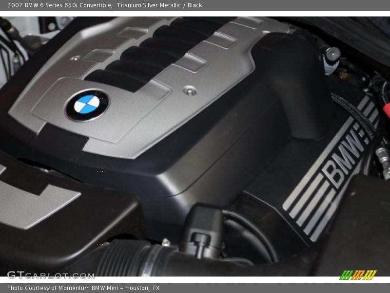 Titanium Silver Metallic / Black 2007 BMW 6 Series 650i Convertible