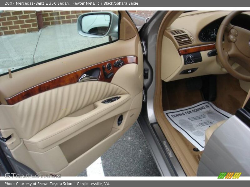 Pewter Metallic / Black/Sahara Beige 2007 Mercedes-Benz E 350 Sedan