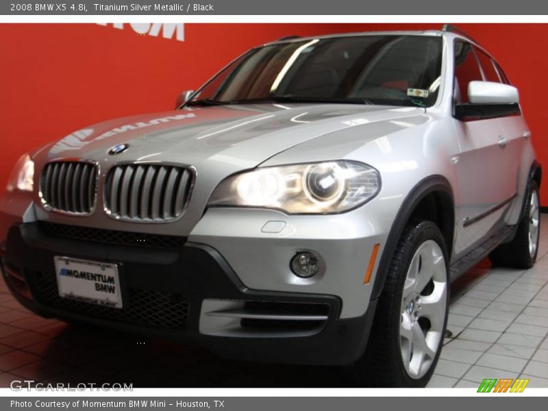 Titanium Silver Metallic / Black 2008 BMW X5 4.8i