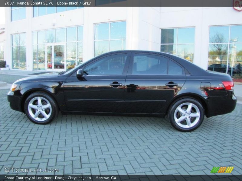 Ebony Black / Gray 2007 Hyundai Sonata SE V6