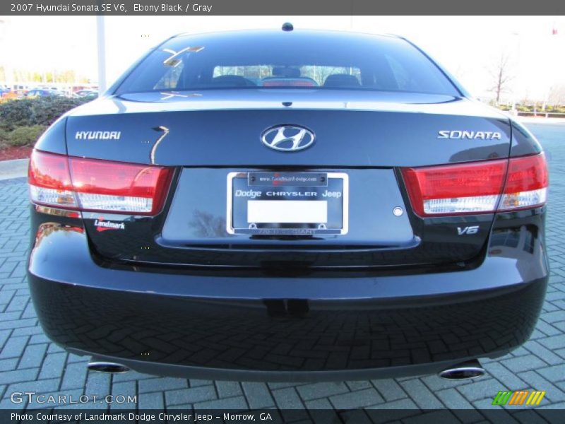 Ebony Black / Gray 2007 Hyundai Sonata SE V6