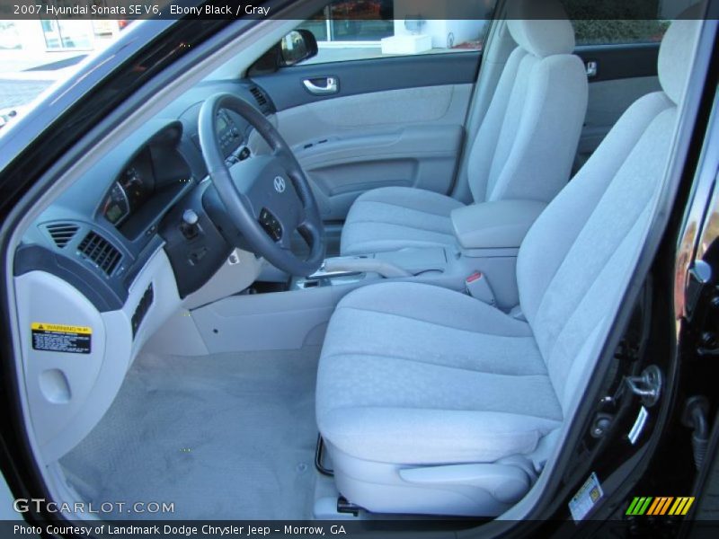 Ebony Black / Gray 2007 Hyundai Sonata SE V6