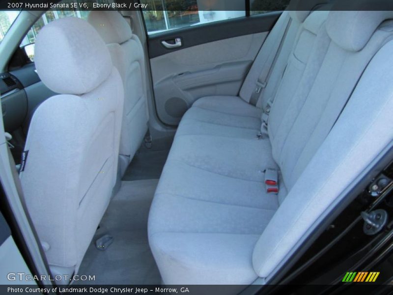 Ebony Black / Gray 2007 Hyundai Sonata SE V6