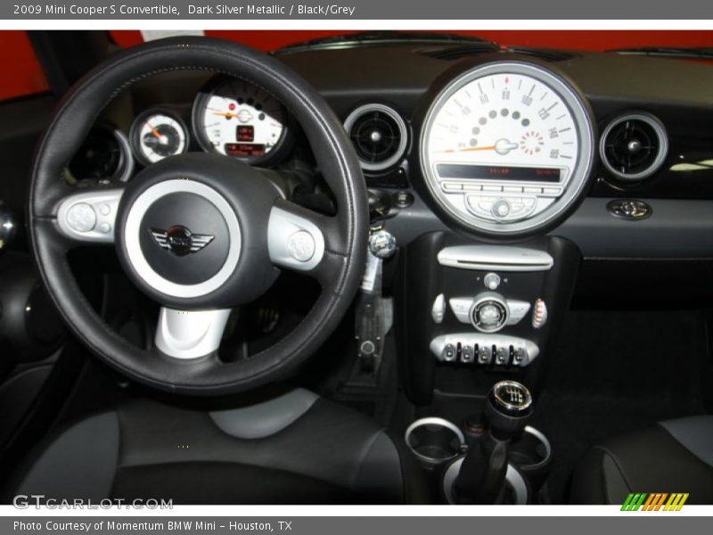 Dark Silver Metallic / Black/Grey 2009 Mini Cooper S Convertible