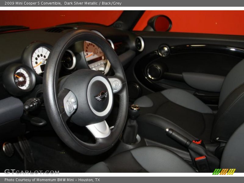 Dark Silver Metallic / Black/Grey 2009 Mini Cooper S Convertible
