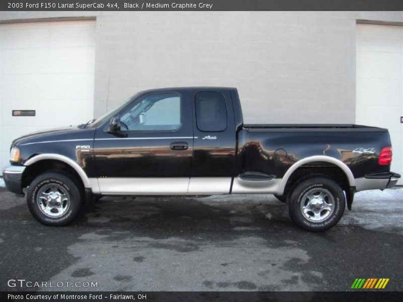 Black / Medium Graphite Grey 2003 Ford F150 Lariat SuperCab 4x4