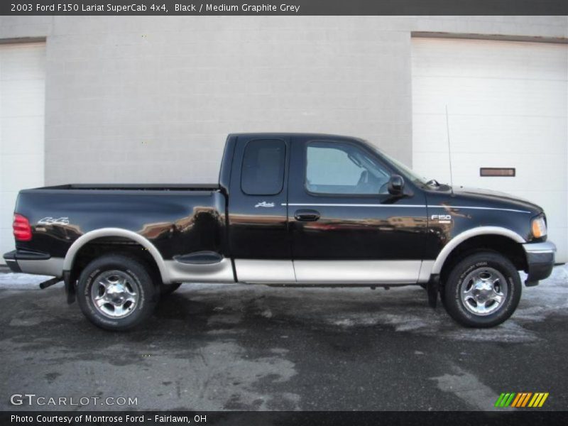 Black / Medium Graphite Grey 2003 Ford F150 Lariat SuperCab 4x4