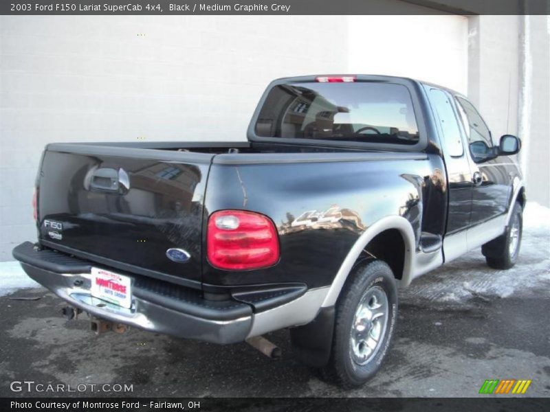 Black / Medium Graphite Grey 2003 Ford F150 Lariat SuperCab 4x4
