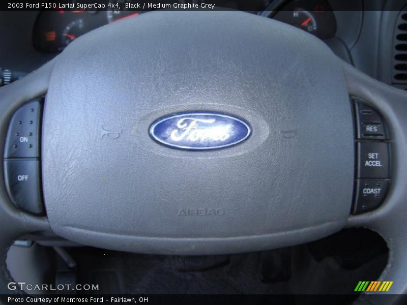 Black / Medium Graphite Grey 2003 Ford F150 Lariat SuperCab 4x4