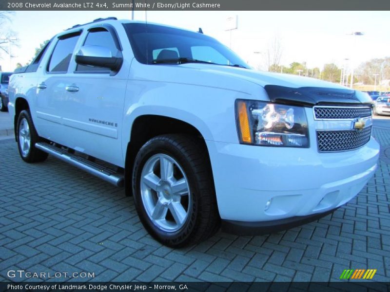 Summit White / Ebony/Light Cashmere 2008 Chevrolet Avalanche LTZ 4x4