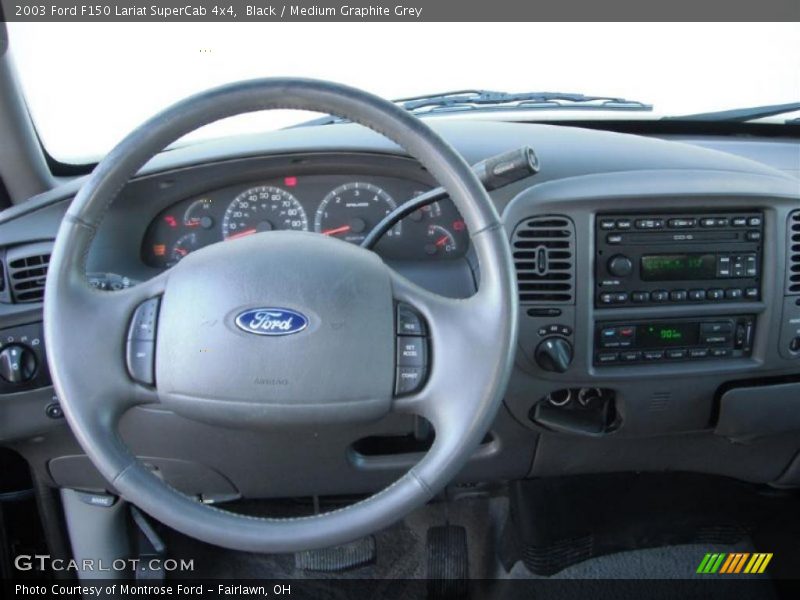 Black / Medium Graphite Grey 2003 Ford F150 Lariat SuperCab 4x4