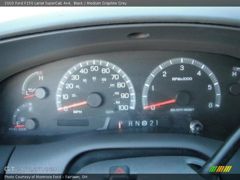 Black / Medium Graphite Grey 2003 Ford F150 Lariat SuperCab 4x4