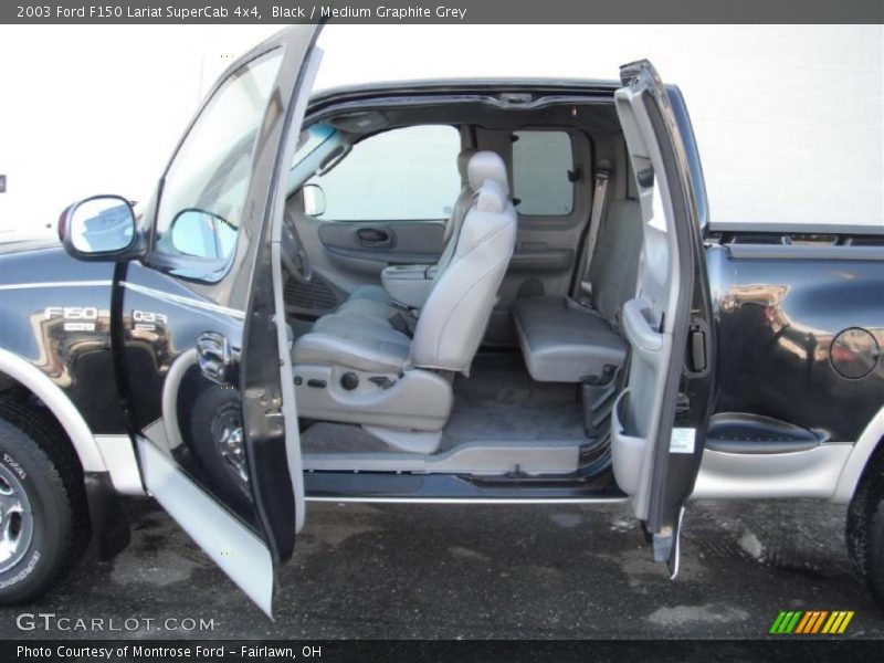 Black / Medium Graphite Grey 2003 Ford F150 Lariat SuperCab 4x4