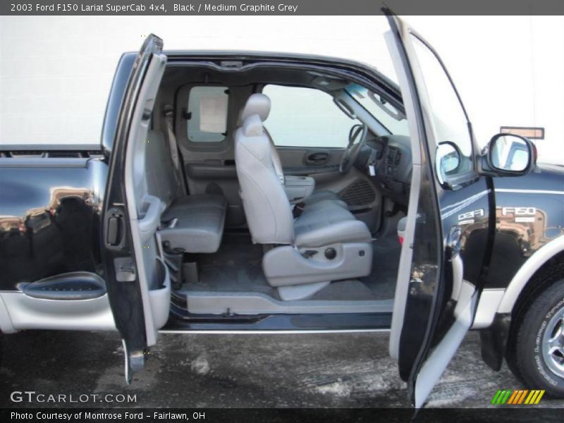 Black / Medium Graphite Grey 2003 Ford F150 Lariat SuperCab 4x4