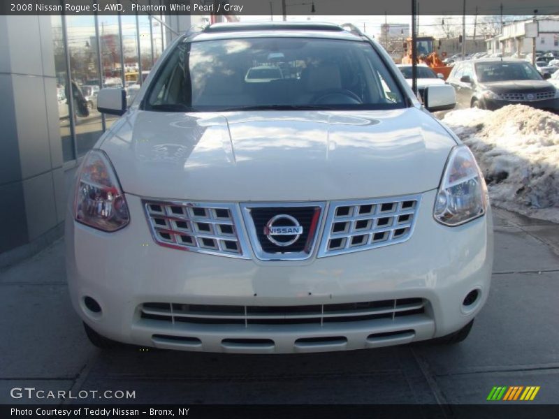 Phantom White Pearl / Gray 2008 Nissan Rogue SL AWD