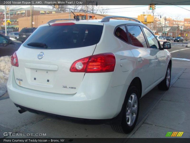 Phantom White Pearl / Gray 2008 Nissan Rogue SL AWD