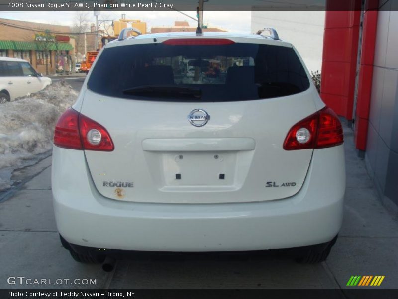 Phantom White Pearl / Gray 2008 Nissan Rogue SL AWD