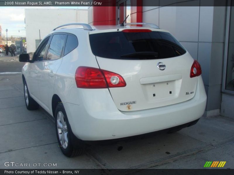 Phantom White Pearl / Gray 2008 Nissan Rogue SL AWD