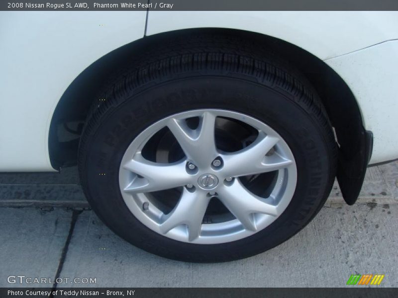 Phantom White Pearl / Gray 2008 Nissan Rogue SL AWD