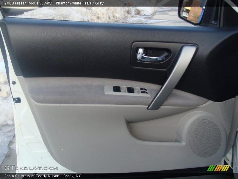 Phantom White Pearl / Gray 2008 Nissan Rogue SL AWD