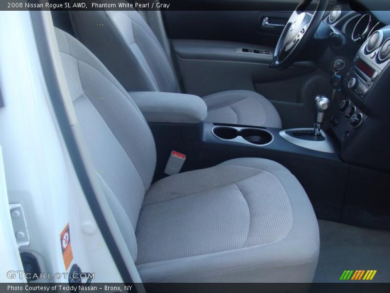 Phantom White Pearl / Gray 2008 Nissan Rogue SL AWD