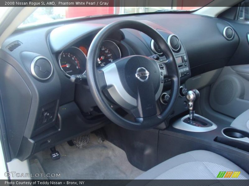 Phantom White Pearl / Gray 2008 Nissan Rogue SL AWD