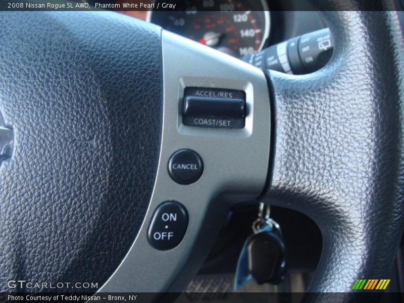 Phantom White Pearl / Gray 2008 Nissan Rogue SL AWD