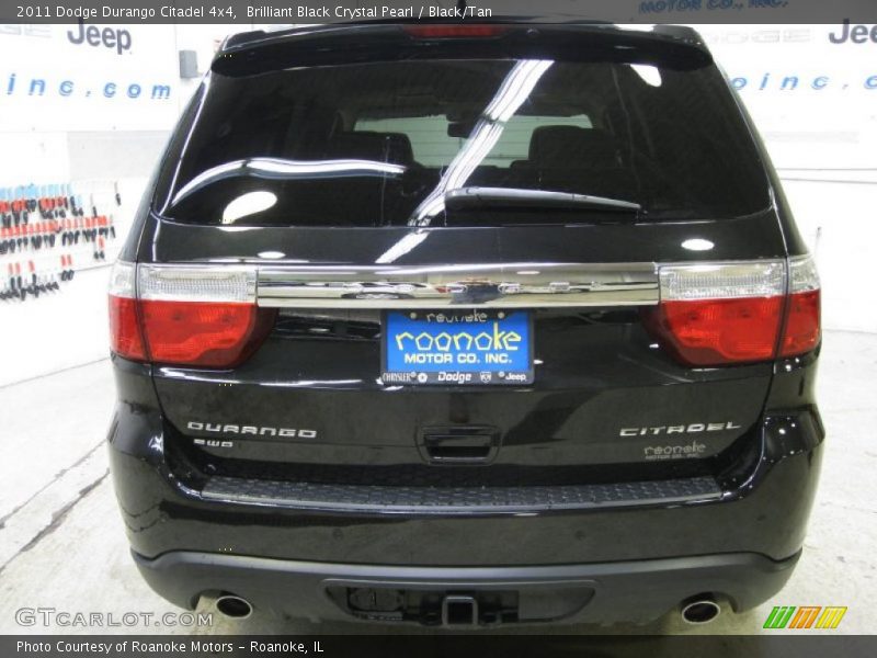Brilliant Black Crystal Pearl / Black/Tan 2011 Dodge Durango Citadel 4x4
