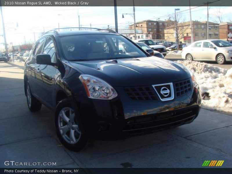 Wicked Black / Gray 2010 Nissan Rogue SL AWD