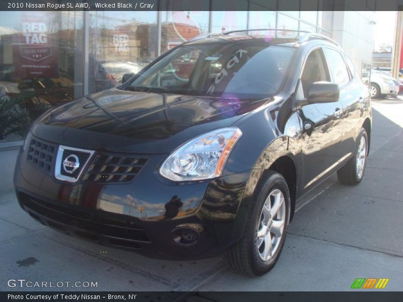 Wicked Black / Gray 2010 Nissan Rogue SL AWD