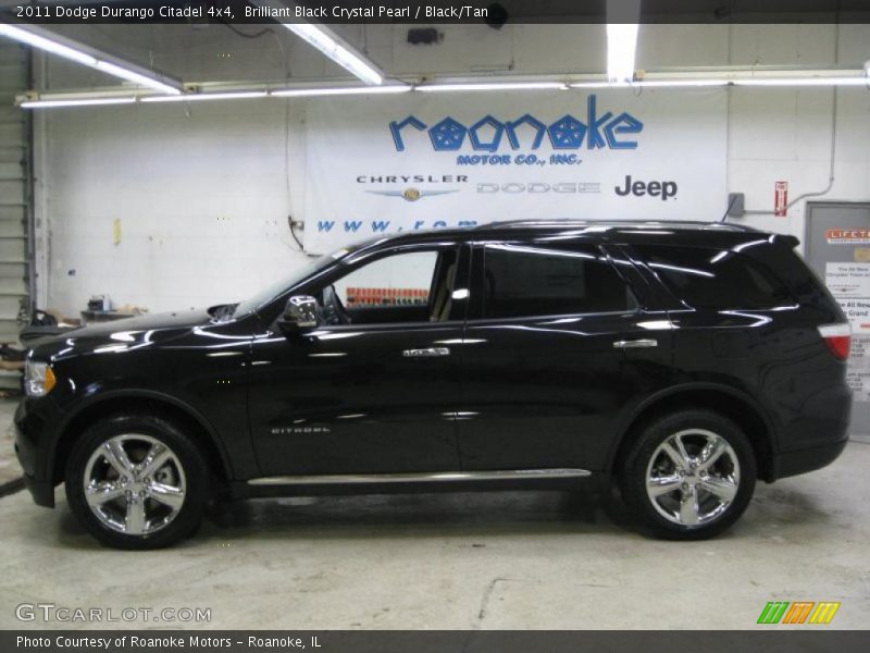 Brilliant Black Crystal Pearl / Black/Tan 2011 Dodge Durango Citadel 4x4
