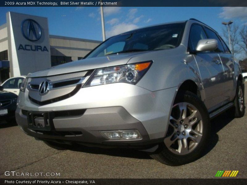 Billet Silver Metallic / Parchment 2009 Acura MDX Technology