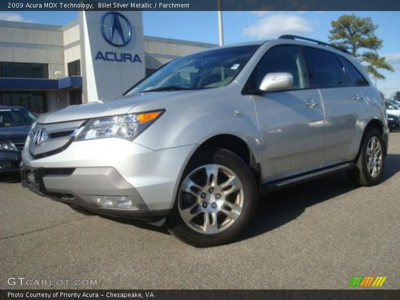 Billet Silver Metallic / Parchment 2009 Acura MDX Technology