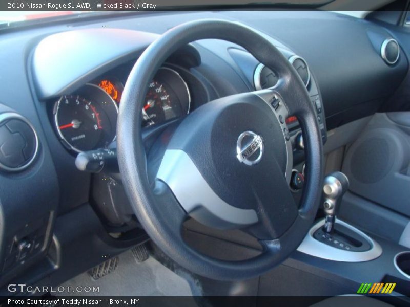 Wicked Black / Gray 2010 Nissan Rogue SL AWD