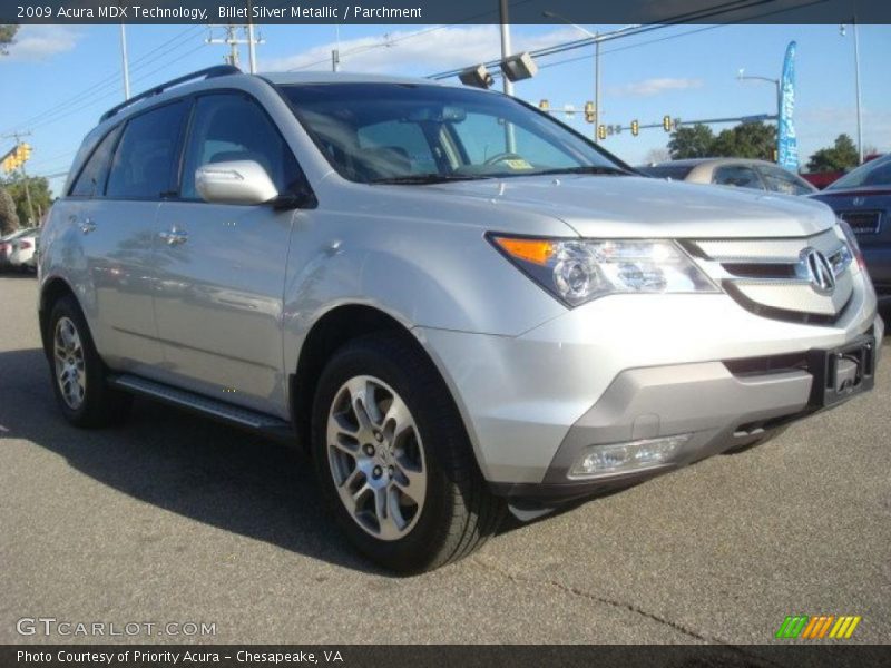 Billet Silver Metallic / Parchment 2009 Acura MDX Technology