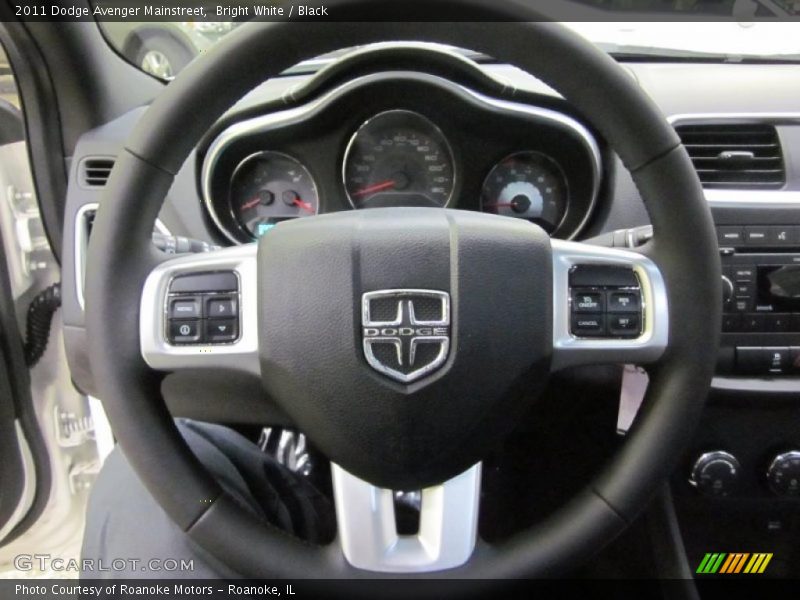 Bright White / Black 2011 Dodge Avenger Mainstreet