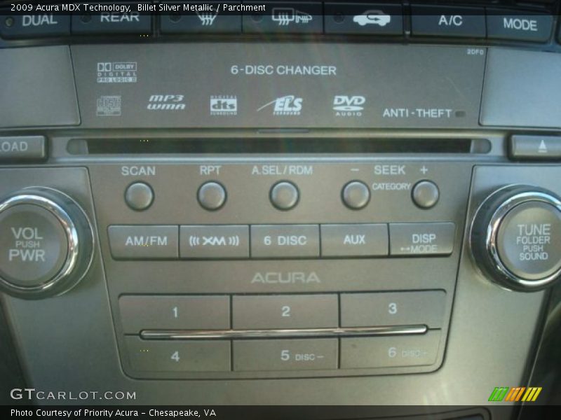 Billet Silver Metallic / Parchment 2009 Acura MDX Technology