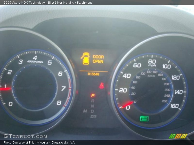 Billet Silver Metallic / Parchment 2009 Acura MDX Technology