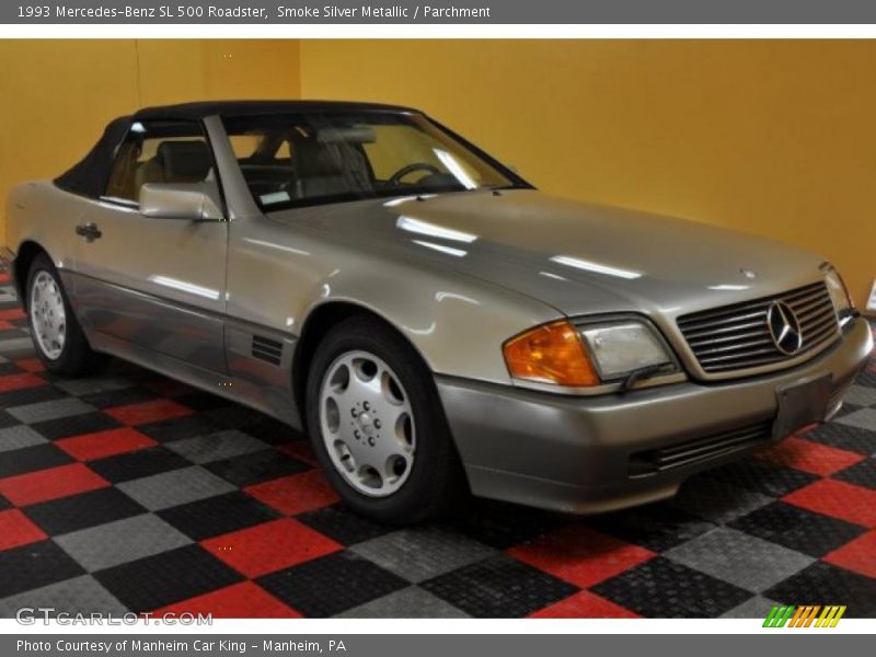 Smoke Silver Metallic / Parchment 1993 Mercedes-Benz SL 500 Roadster