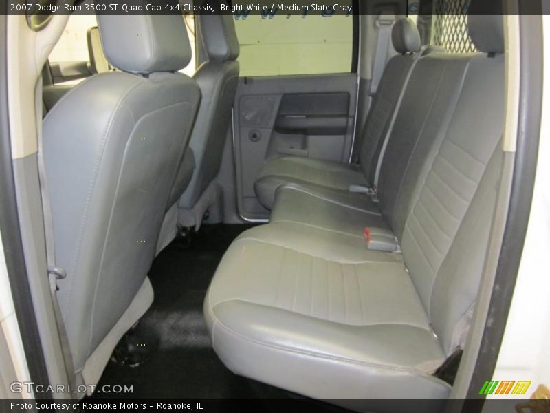 Bright White / Medium Slate Gray 2007 Dodge Ram 3500 ST Quad Cab 4x4 Chassis