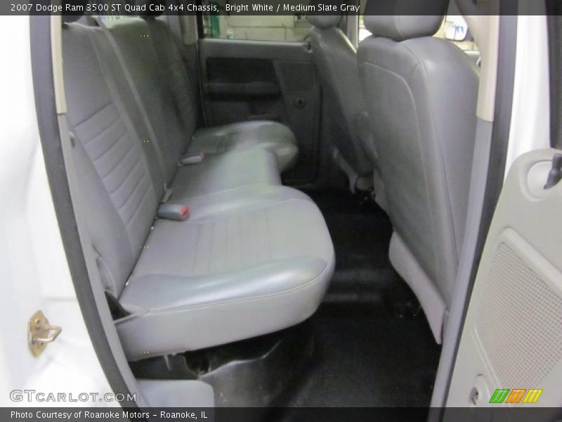 Bright White / Medium Slate Gray 2007 Dodge Ram 3500 ST Quad Cab 4x4 Chassis