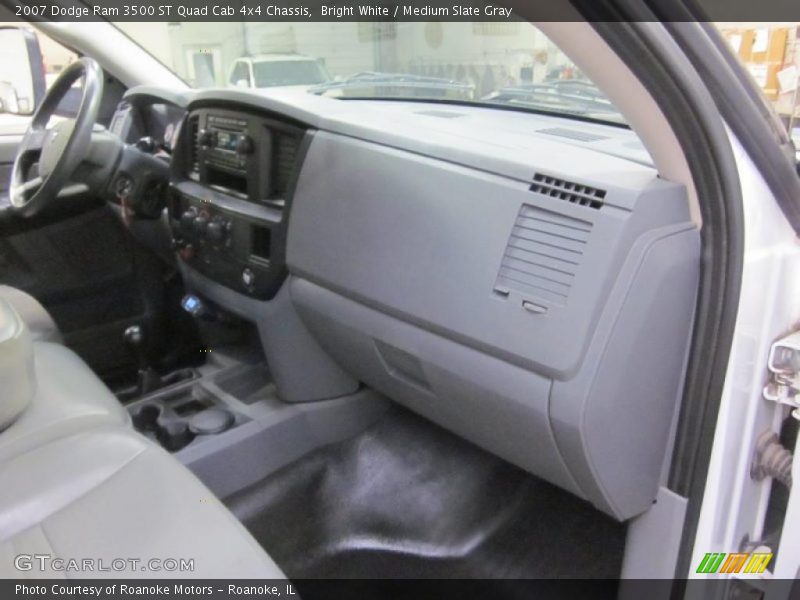 Bright White / Medium Slate Gray 2007 Dodge Ram 3500 ST Quad Cab 4x4 Chassis