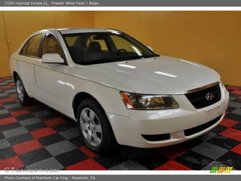 Powder White Pearl / Beige 2006 Hyundai Sonata GL