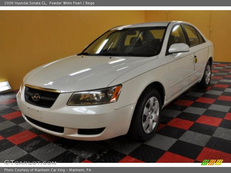 Powder White Pearl / Beige 2006 Hyundai Sonata GL