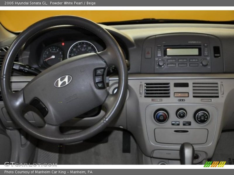 Powder White Pearl / Beige 2006 Hyundai Sonata GL