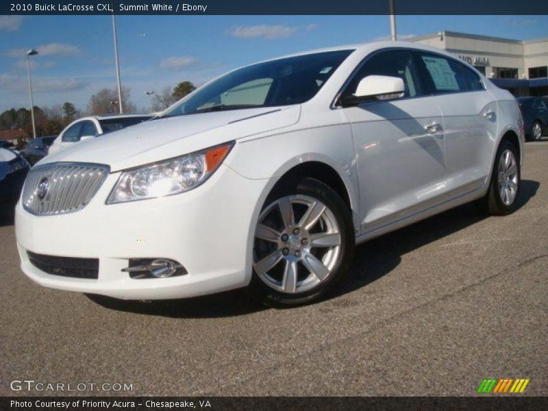 Summit White / Ebony 2010 Buick LaCrosse CXL
