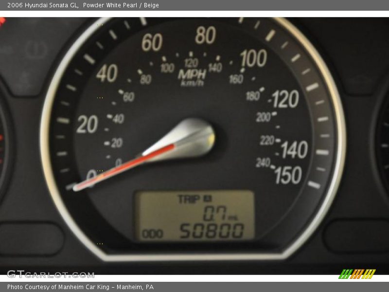 Powder White Pearl / Beige 2006 Hyundai Sonata GL